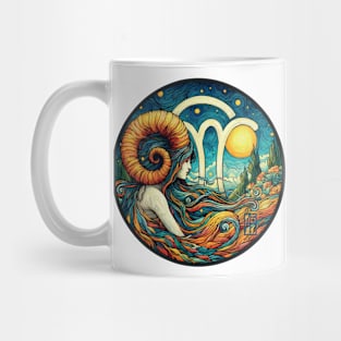 ZODIAC Aries - Astrological ARIRS - ARIRS - ZODIAC sign - Van Gogh style - 15 Mug